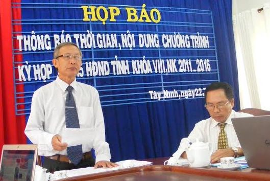 Họp báo thông báo kỳ họp thứ 15 HĐND tỉnh 